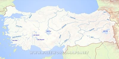 地图上的土耳其河