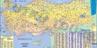 考古地点，在土耳其地图